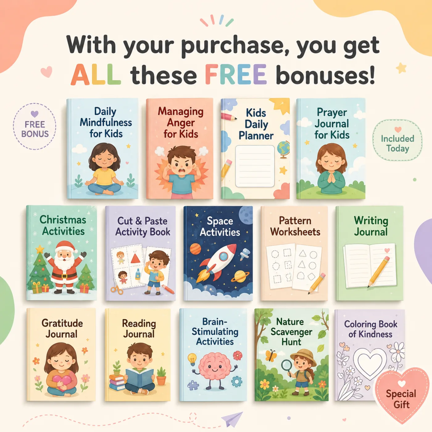 All ten NeuroKids printable bonus gifts included